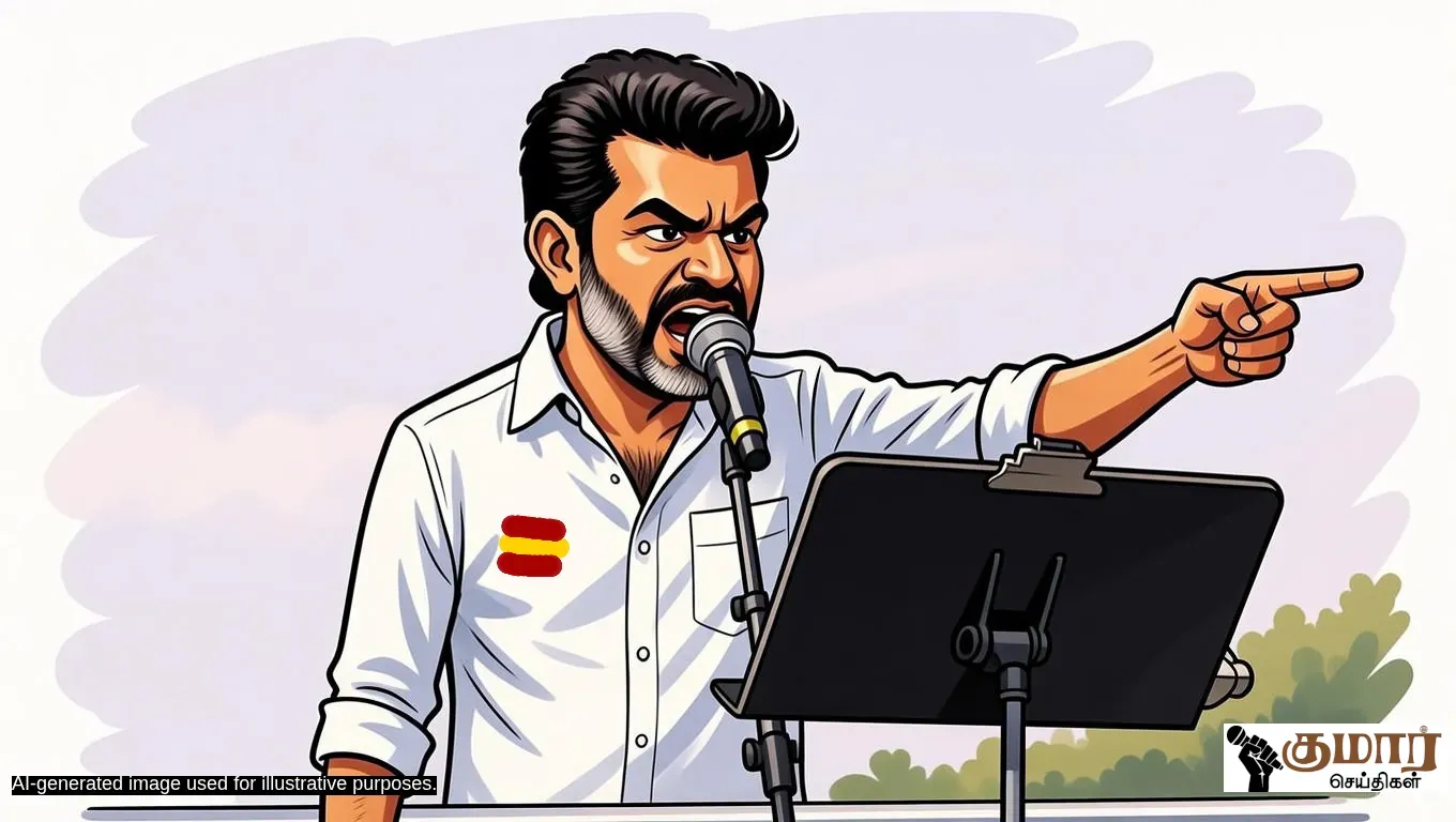 திமுக ஒரு தீய சக்தி - கர்ஜித்த விஜய்.